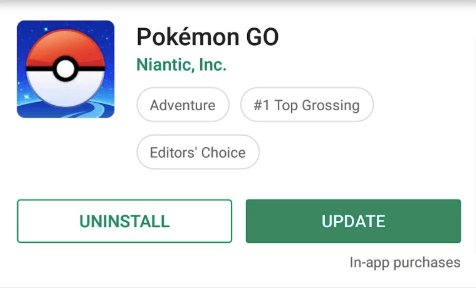 Update your Pokemon Go app