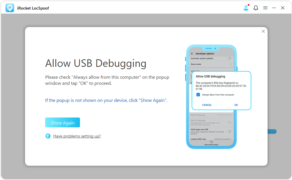 allow usb debugging