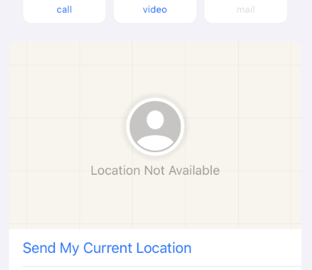 imessage location not available