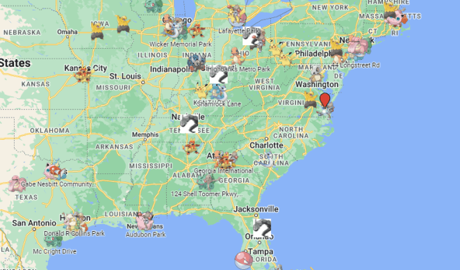 Dratini nests and spawn locations