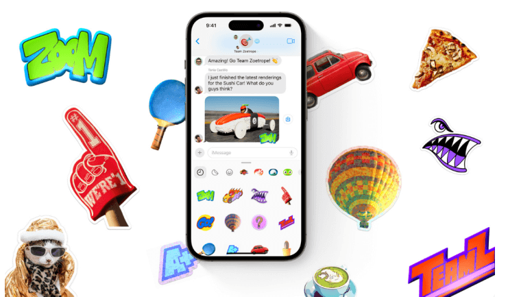 stickers in one place