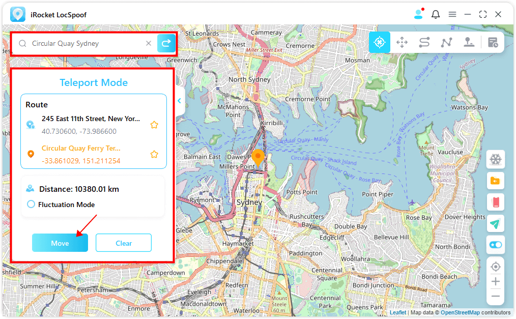 teleport gps location locspoof