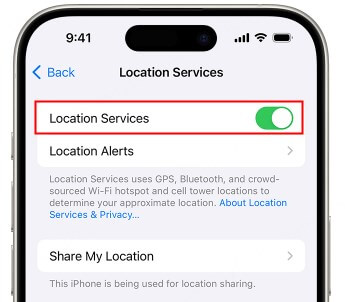 no network or phone off on life360 due to location services off