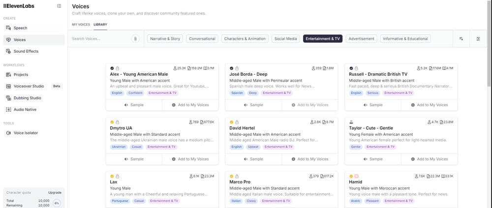 elevenlabs sports announcer voice generator