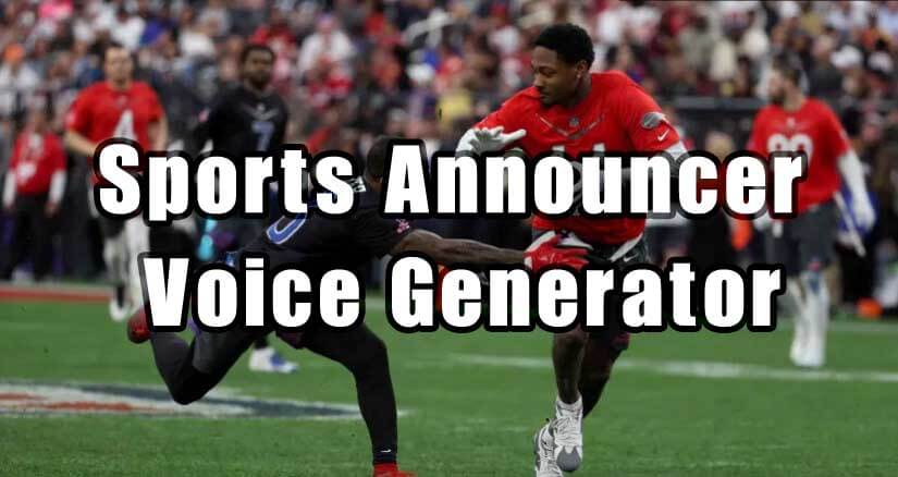 sports announcer voice generator