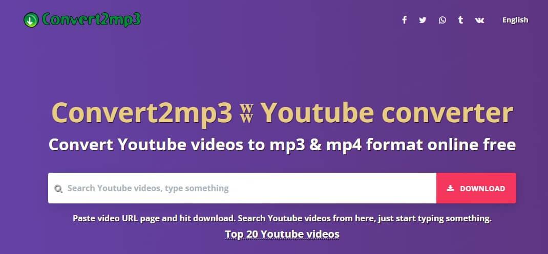 youtube to mp3 online downloader convert2mp3