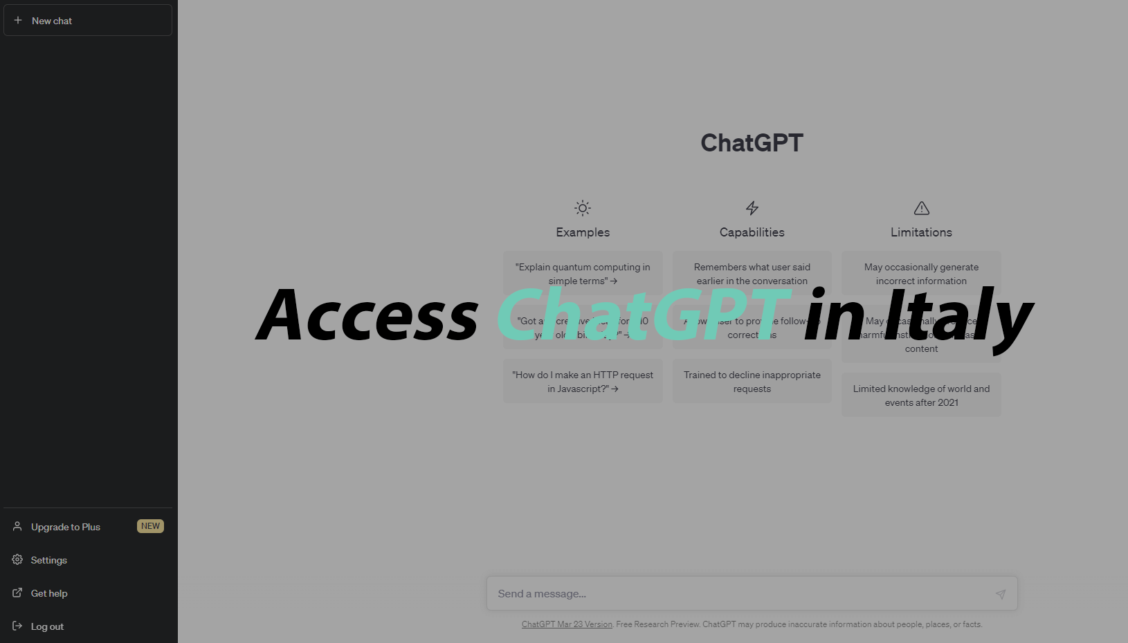 access chatgpt in italy