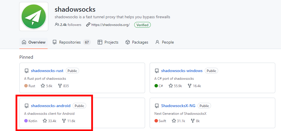 Shadowsocks client