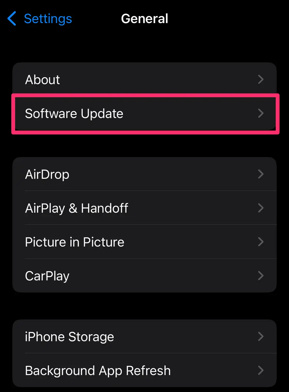 software update