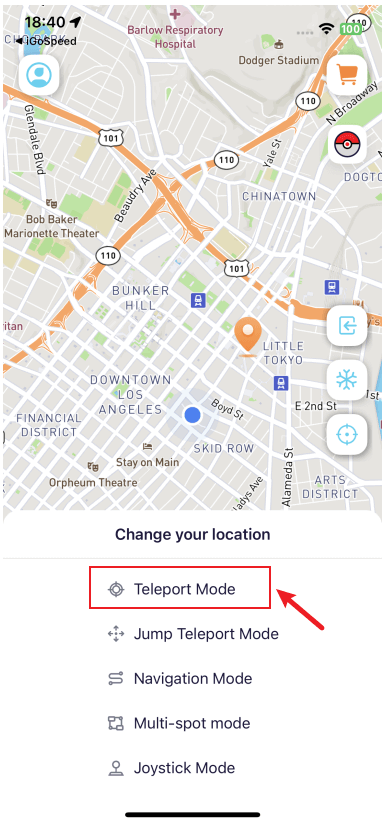 change location with 1 click