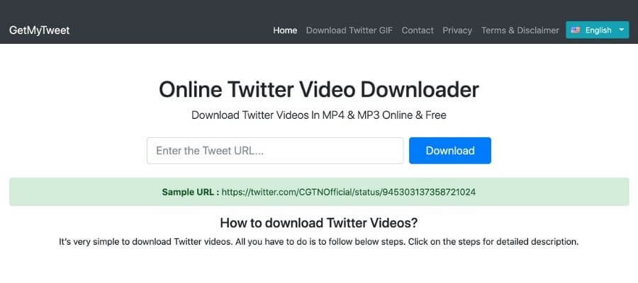 twitter動画を保存する無料動画ダウンローダーget my tweet