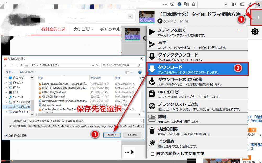 firefox拡張機能downloadhelperでyoutubeの非公開動画をダウンロード